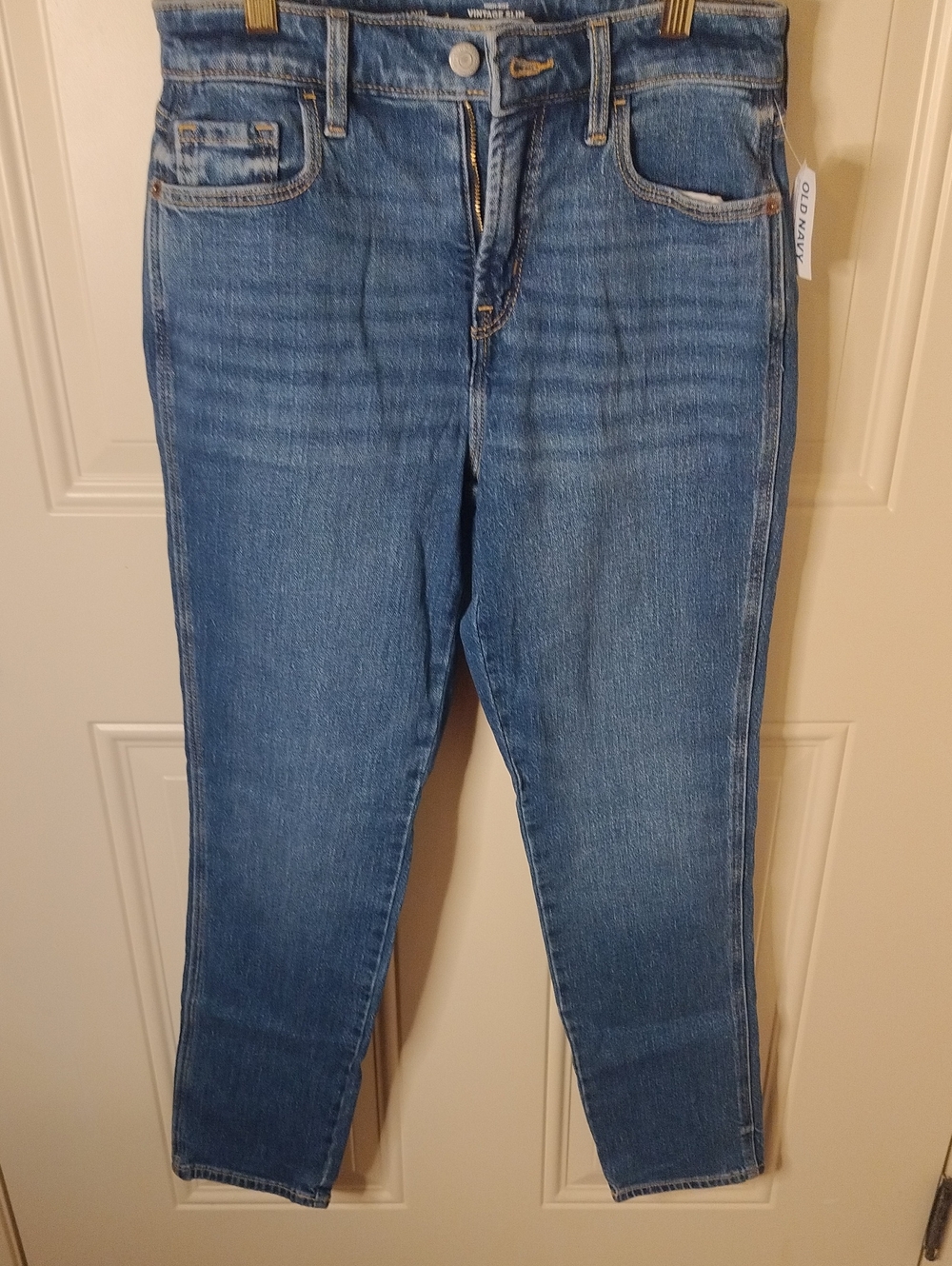 Old Navy Blue High-Rise Women's Jeans Size 4 Slim